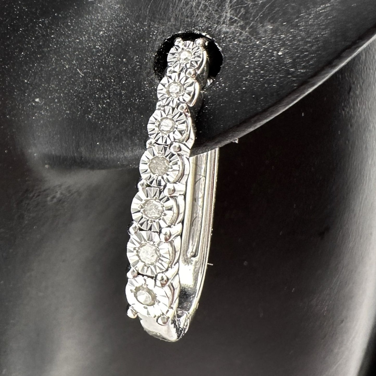 1/5 Carat Diamond Hoop Earrings