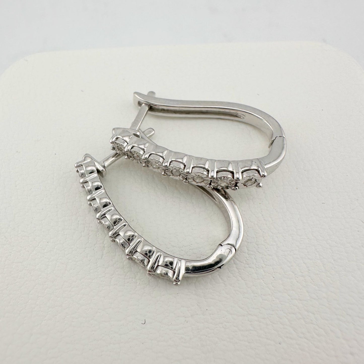 1/5 Carat Diamond Hoop Earrings