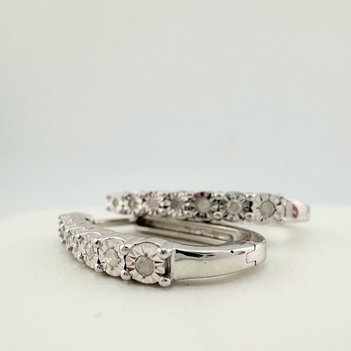 1/5 Carat Diamond Hoop Earrings