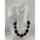 Women's Chunky Purple Necklace with Clasp