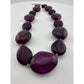 Women's Chunky Purple Necklace with Clasp