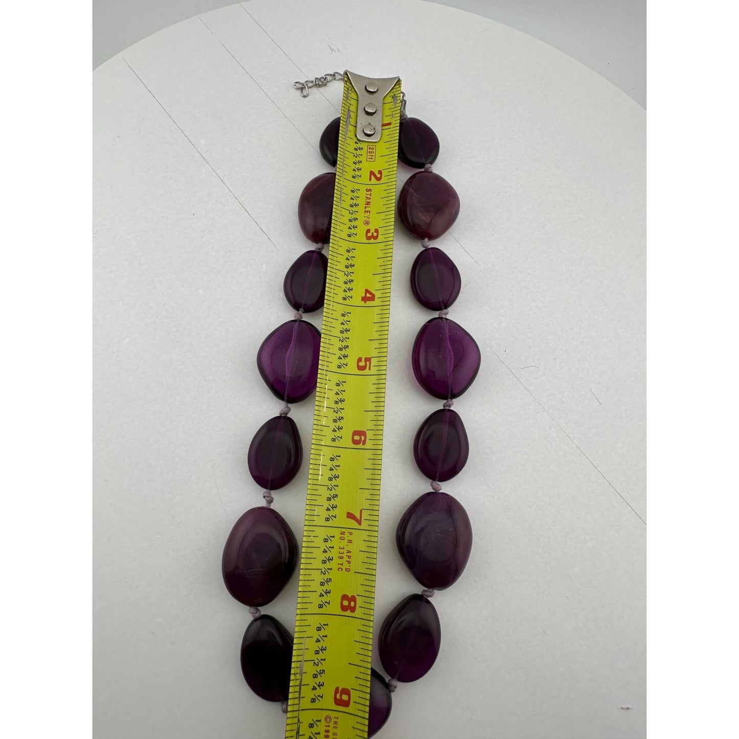 Women's Chunky Purple Necklace with Clasp