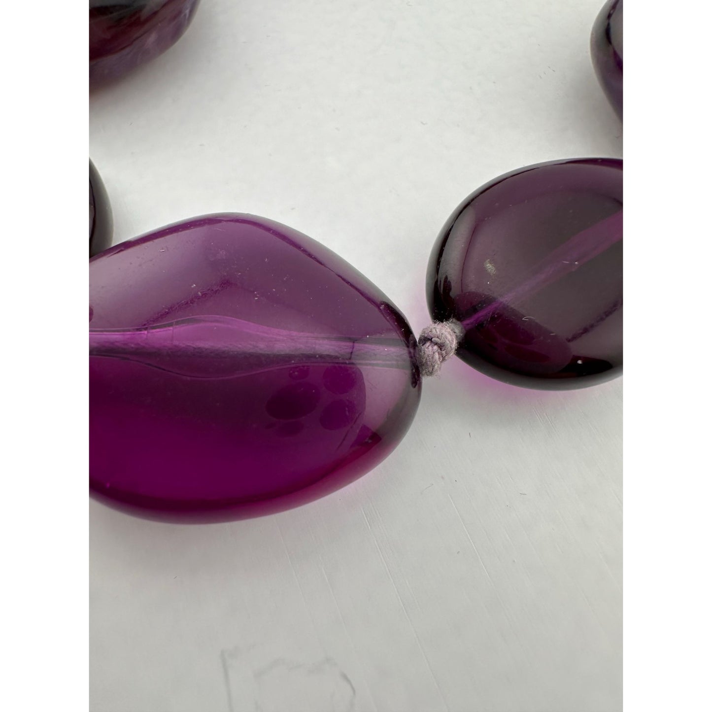 Women's Chunky Purple Necklace with Clasp