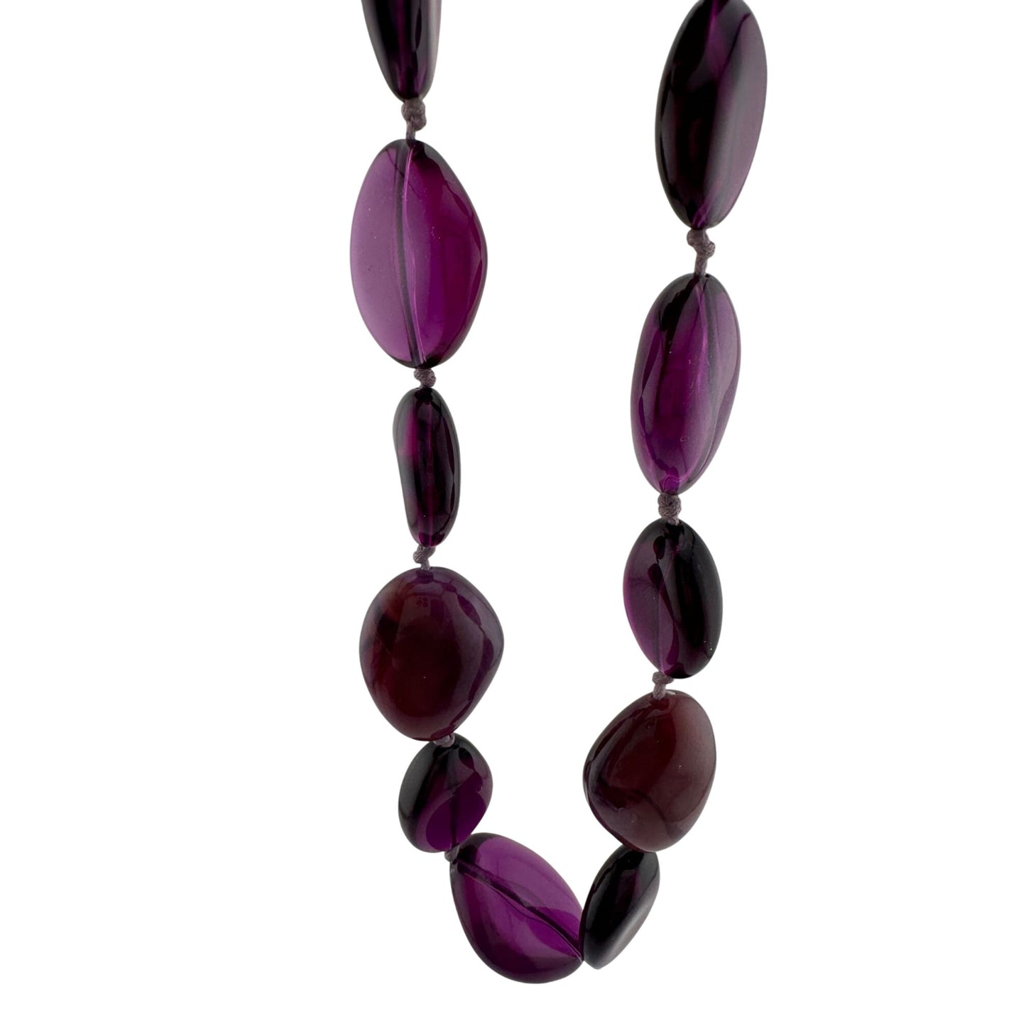 Women's Chunky Purple Necklace with Clasp