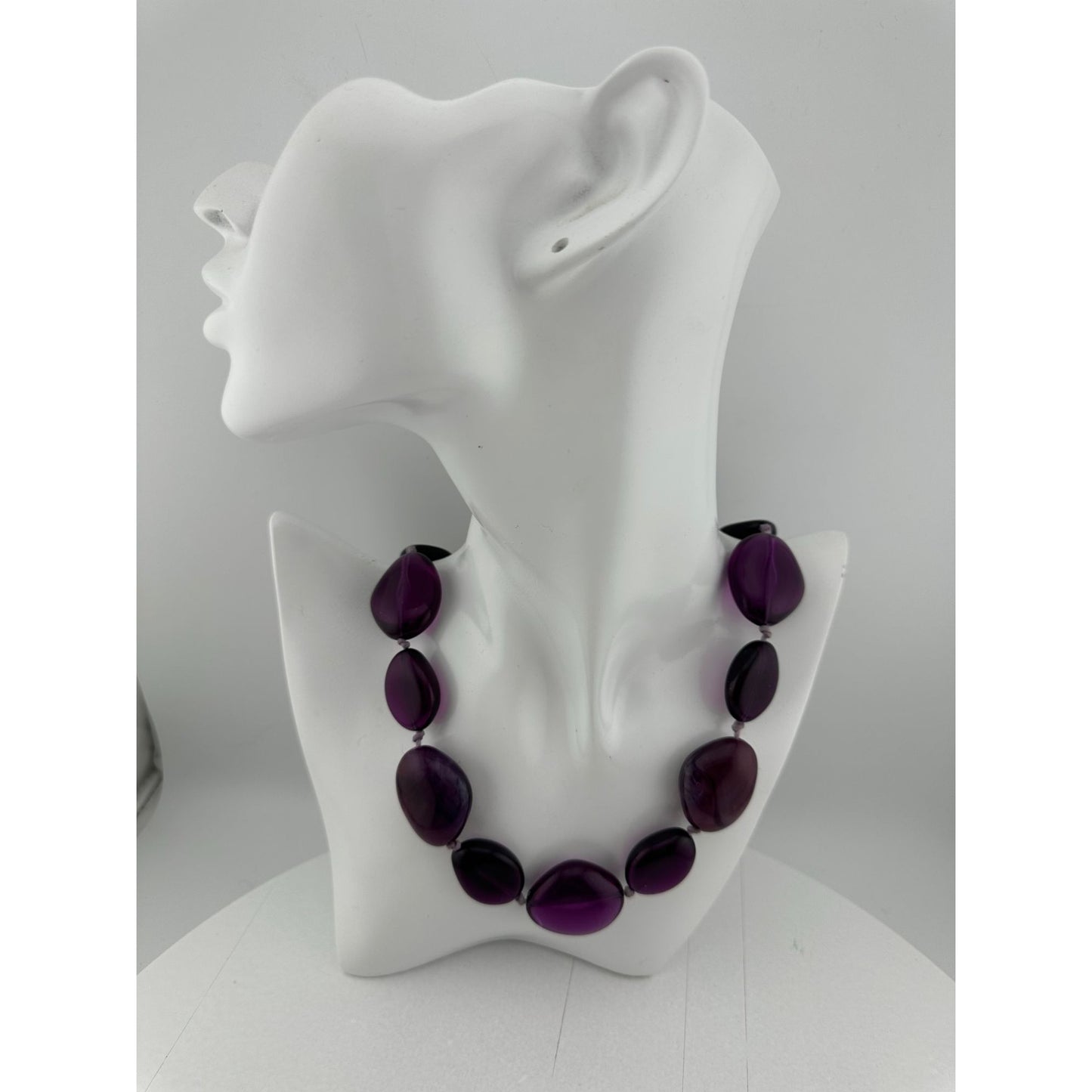 Women's Chunky Purple Necklace with Clasp