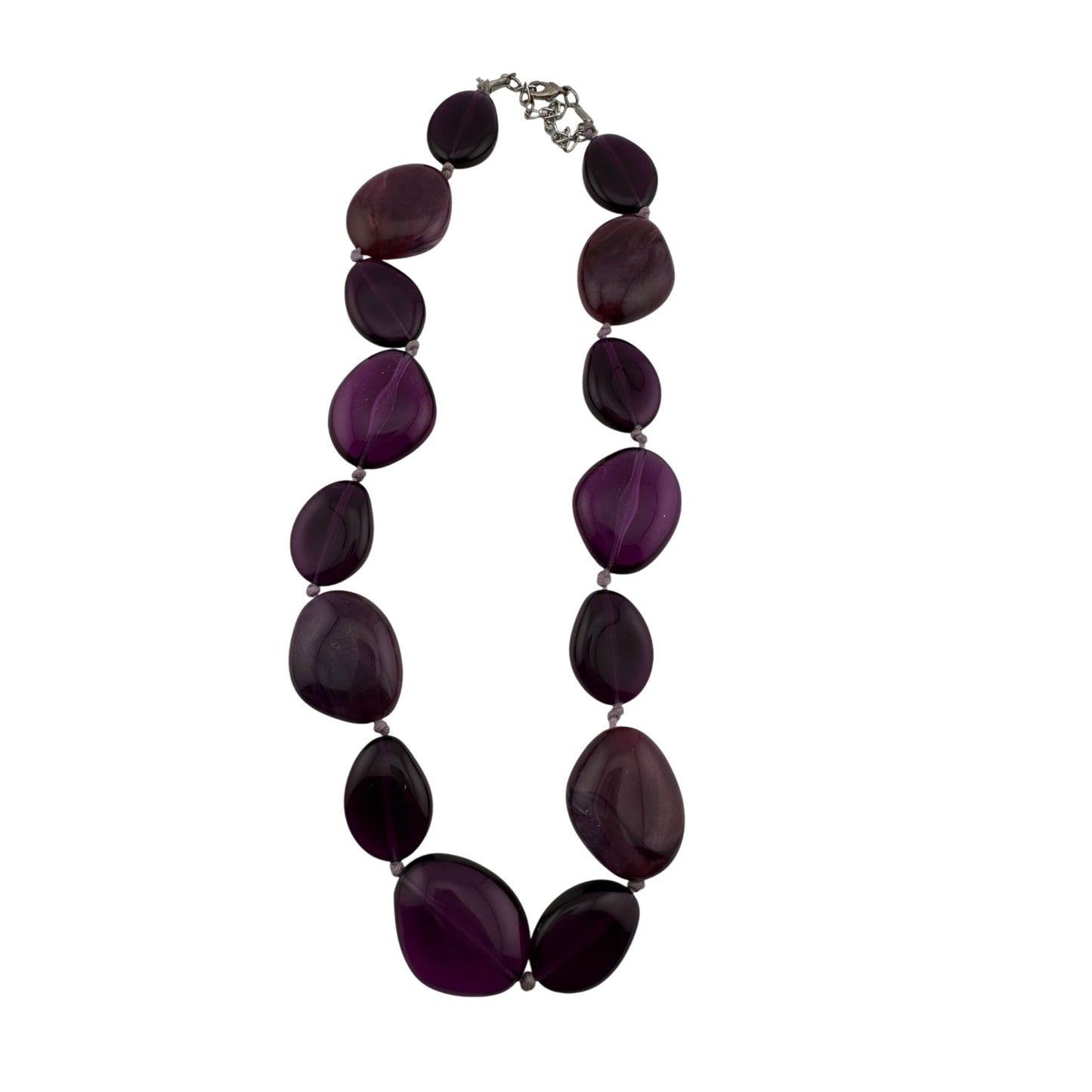 Women's Chunky Purple Necklace with Clasp