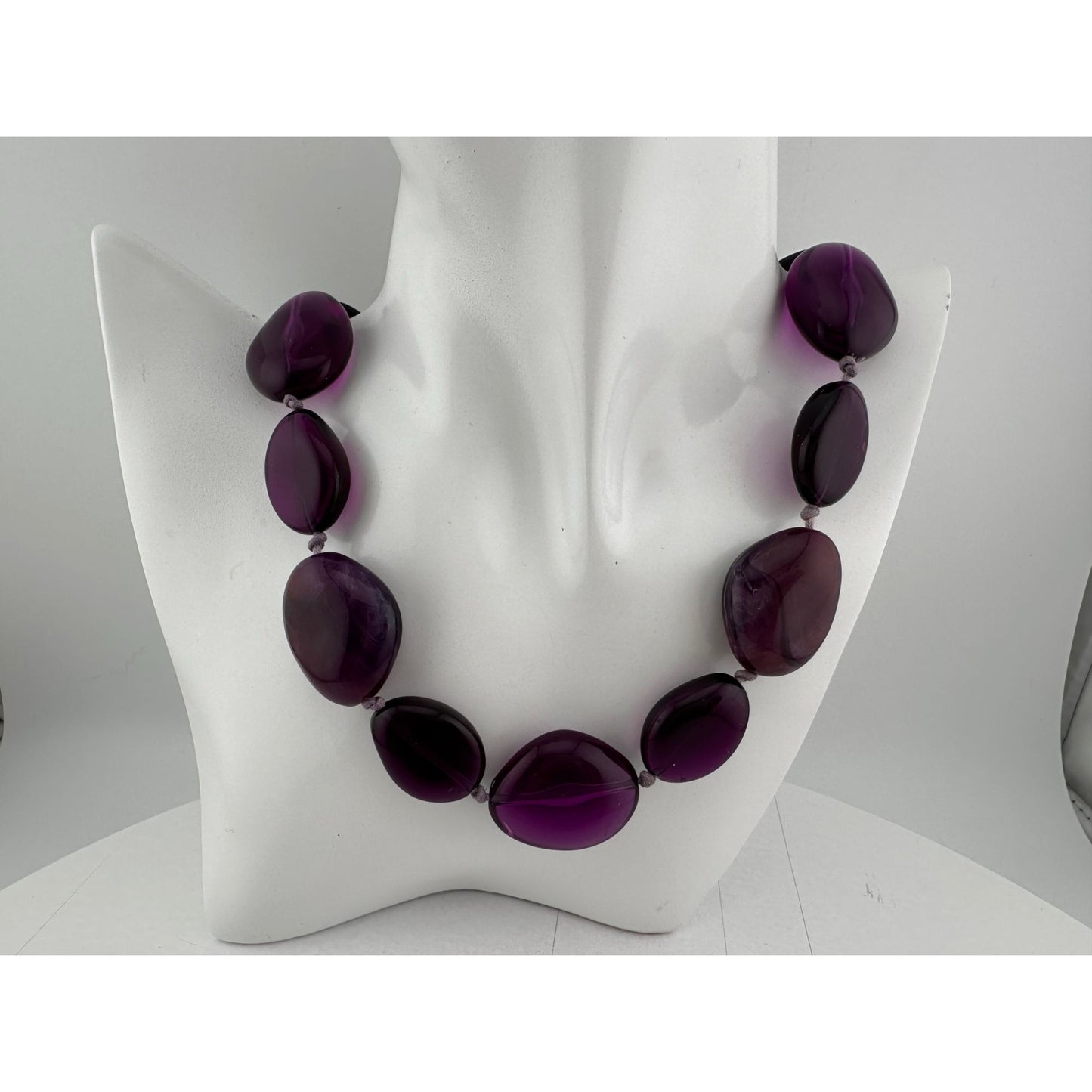 Women's Chunky Purple Necklace with Clasp