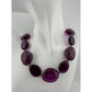 Women's Chunky Purple Necklace with Clasp