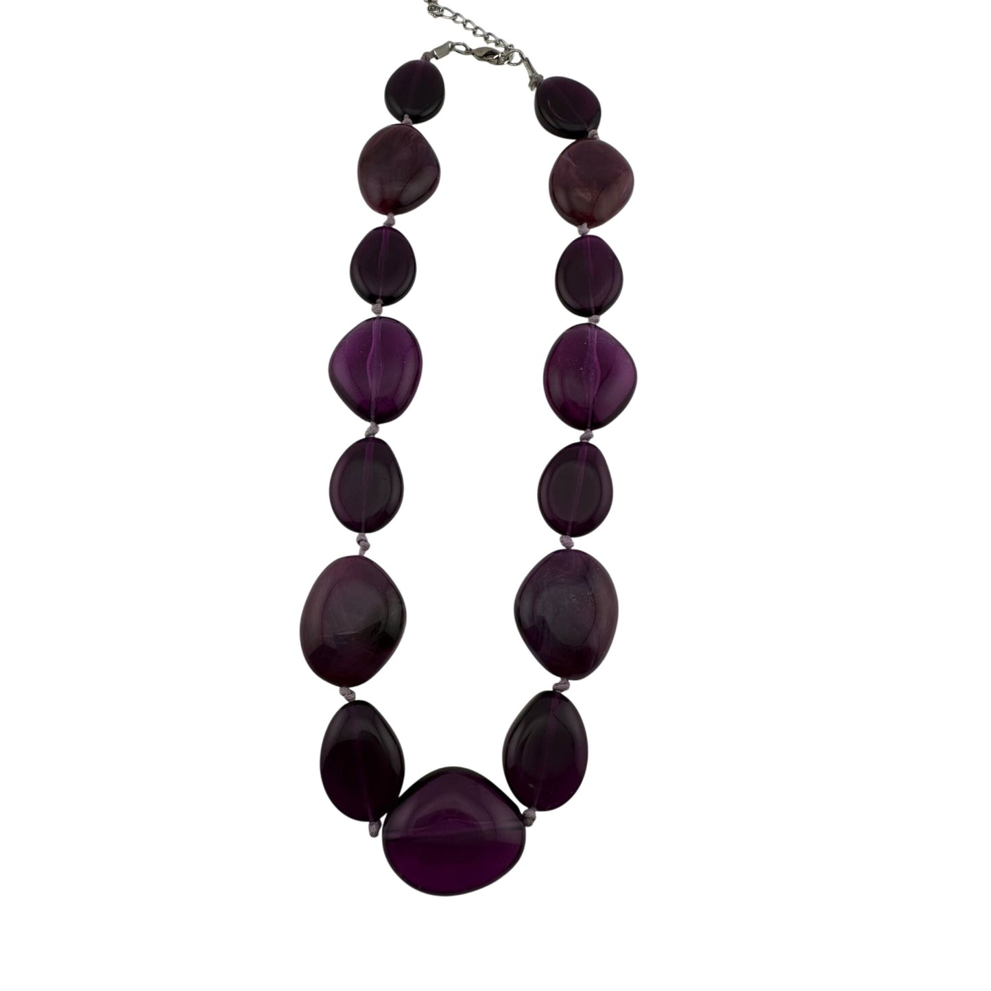 Women's Chunky Purple Necklace with Clasp