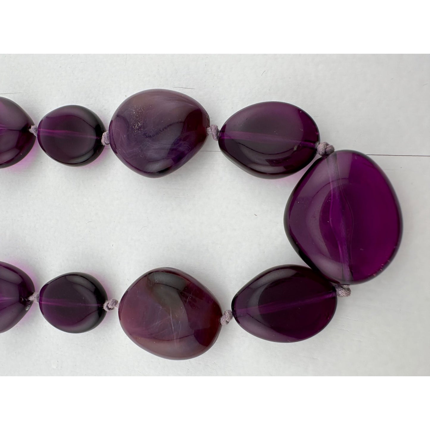 Women's Chunky Purple Necklace with Clasp