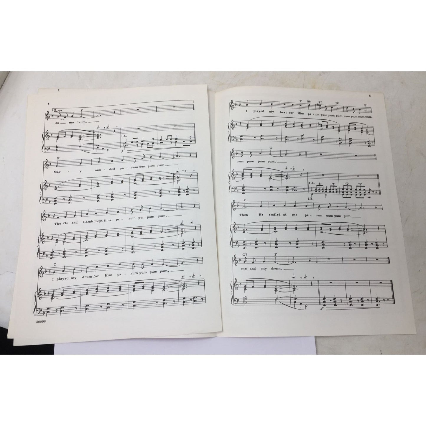 vintage 1960 sheet music edition of "The Little Drummer Boy" A+ Stuff  A+ Stuff SHEET MUSIC