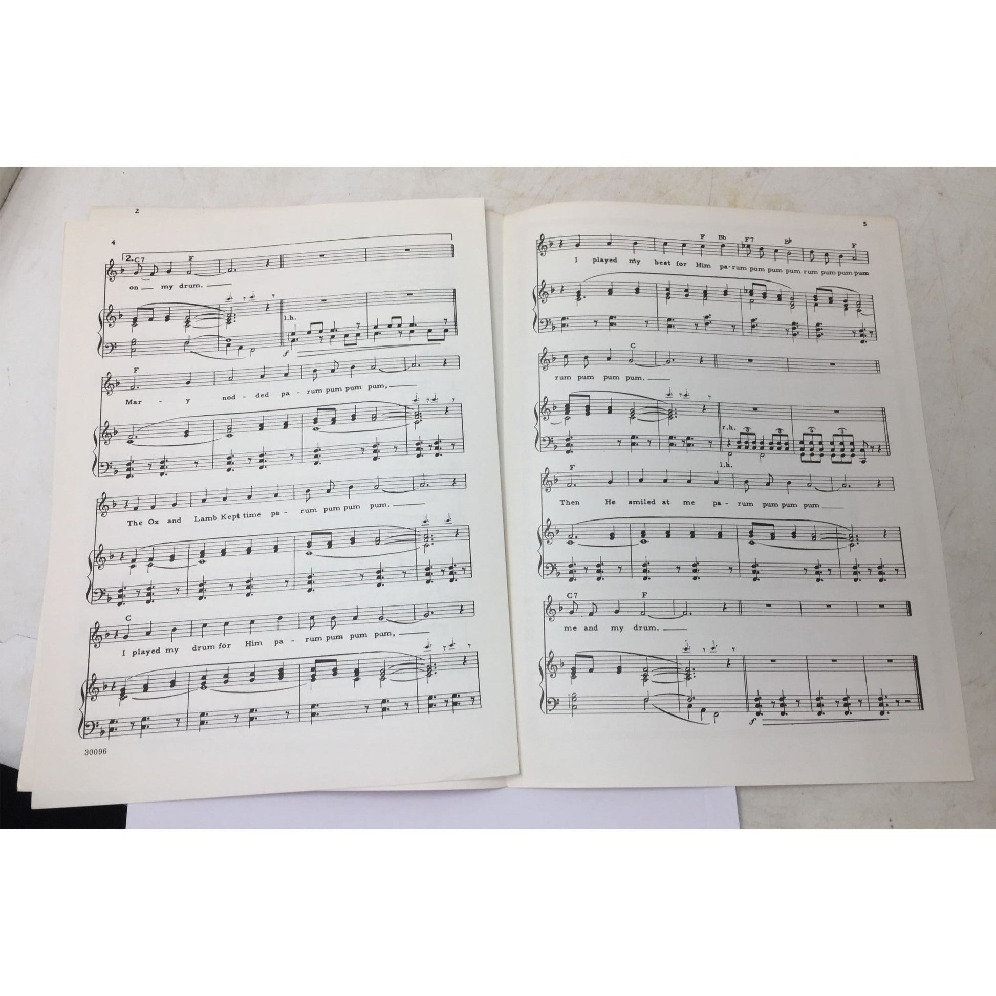 vintage 1960 sheet music edition of "The Little Drummer Boy" A+ Stuff  A+ Stuff SHEET MUSIC