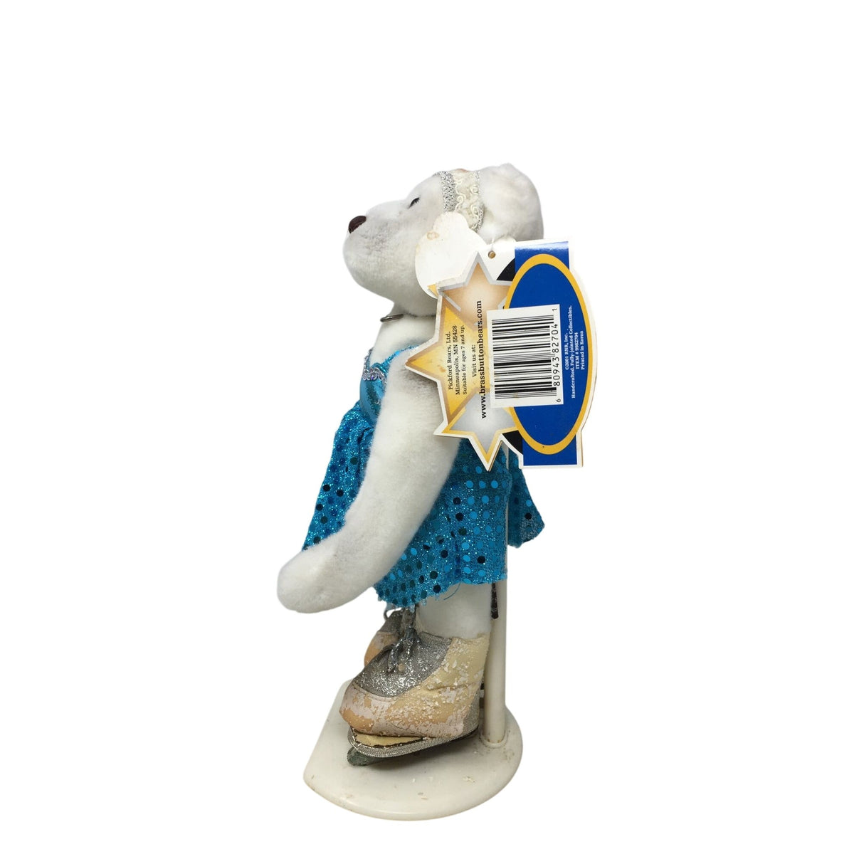 Sasha Figure Skater from the Brass Button Bears Sports Bears Collection Brass Button Bears  A+ Stuff Plush Toys / Stuffed Animals