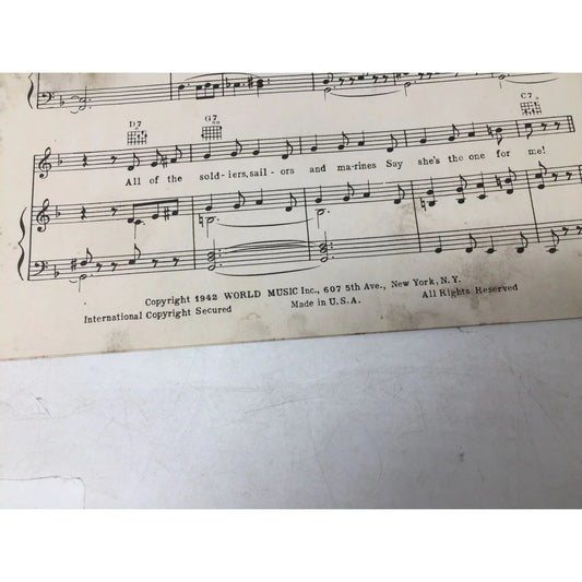 LALAPALUZA LU Vintage 1942 Sheet Music book - World music inc - sheet music - A+ Stuff