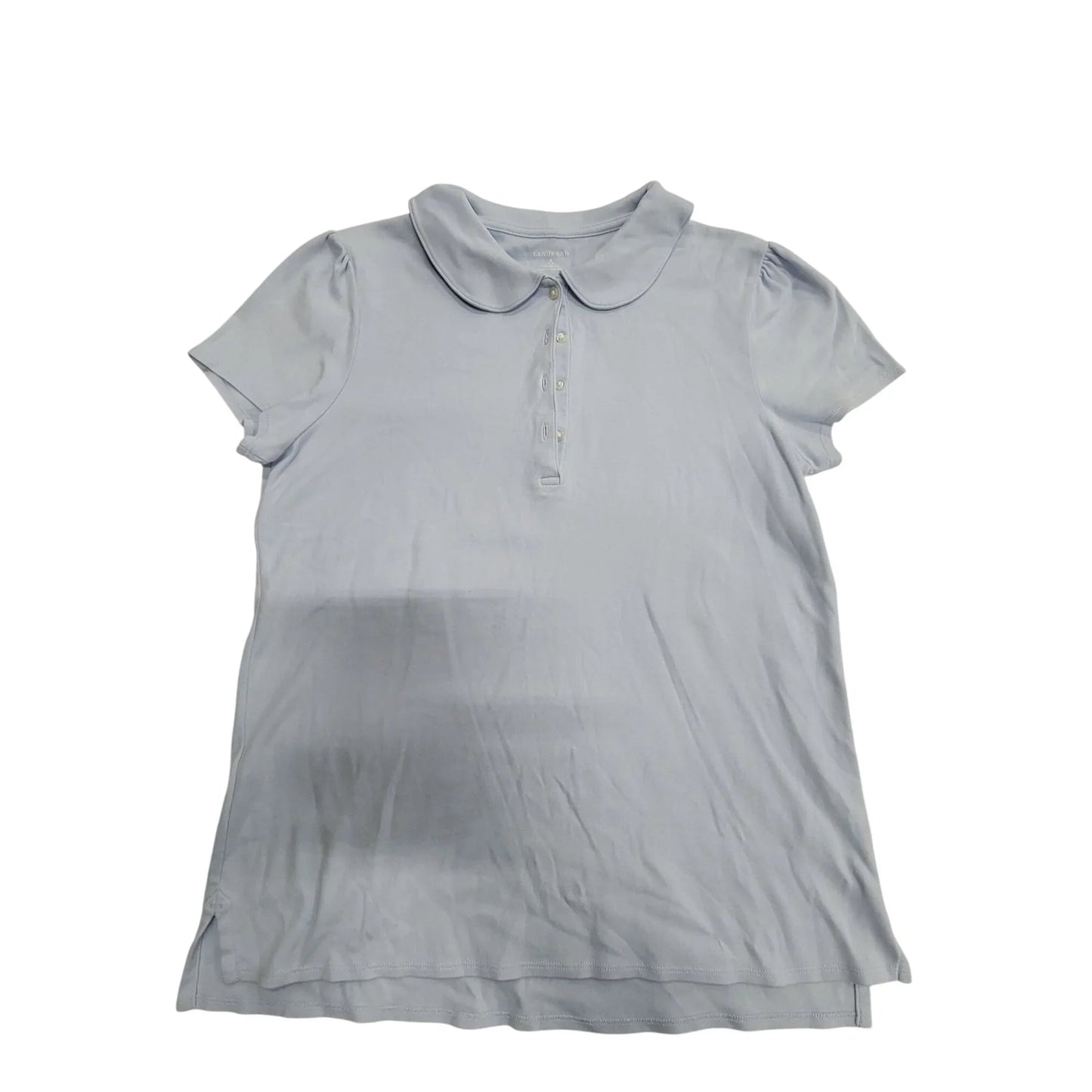 LANDS' END Women's Baby Blue Collared Short Sleeved Shirt Size Small - A+ Stuff - Shirts & Tops - A+ Stuff