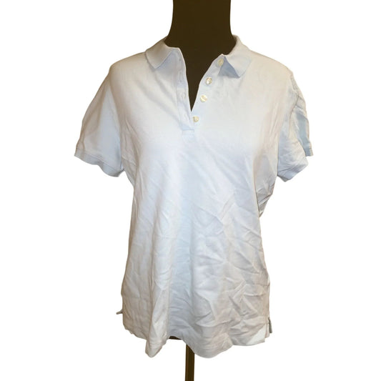 LANDS' END Women's Baby Blue Collared Short Sleeved Shirt Size Small - A+ Stuff - Shirts & Tops - A+ Stuff