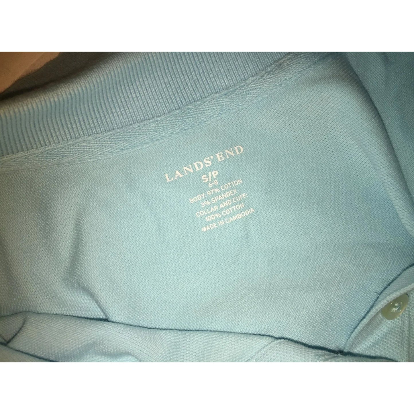LANDS' END Women's Baby Blue Collared Short Sleeved Shirt Size Small - A+ Stuff - Shirts & Tops - A+ Stuff