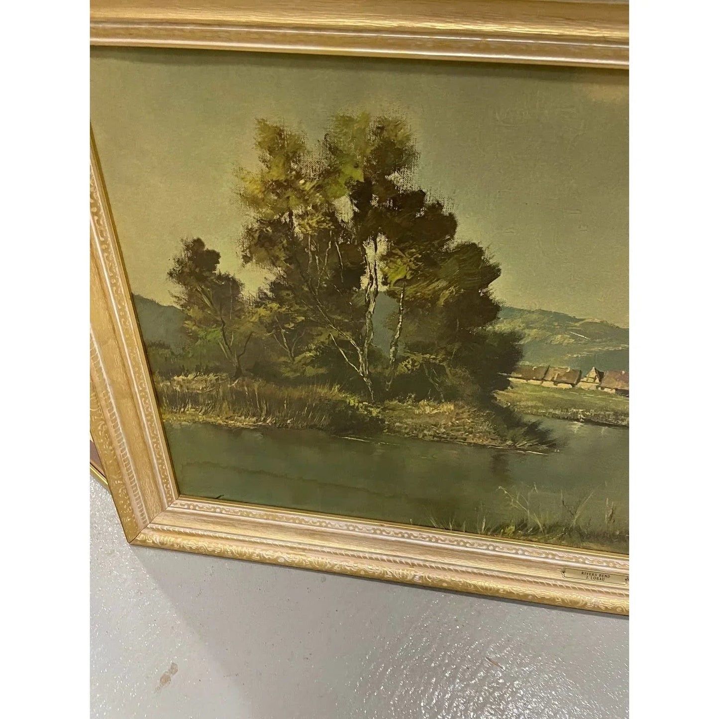 Large Beautiful Framed Art Piece ''Rivers Bend'' by J. Lobau - A+ Stuff - Posters, Prints, & Visual Artwork - A+ Stuff