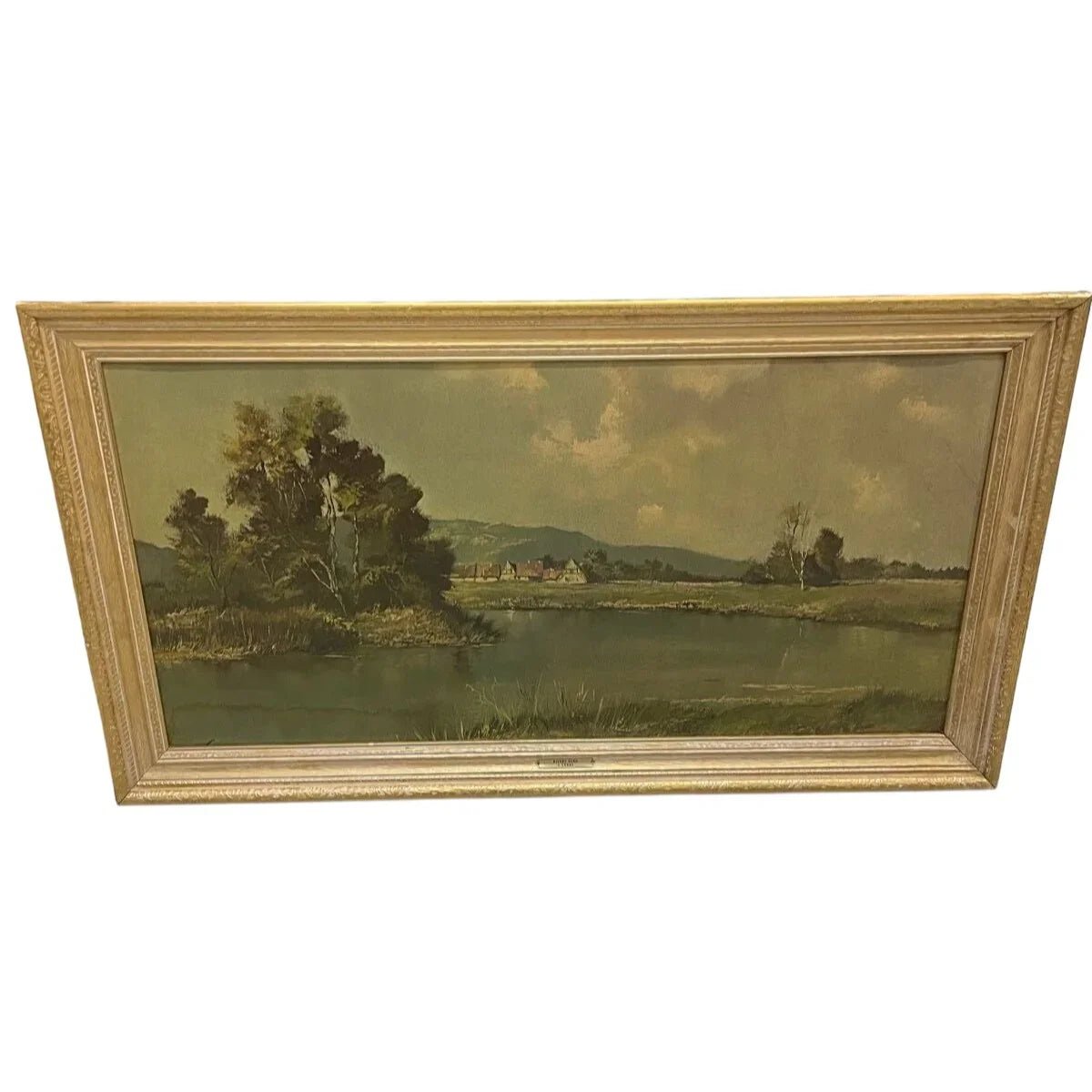 Large Beautiful Framed Art Piece ''Rivers Bend'' by J. Lobau - A+ Stuff - Posters, Prints, & Visual Artwork - A+ Stuff