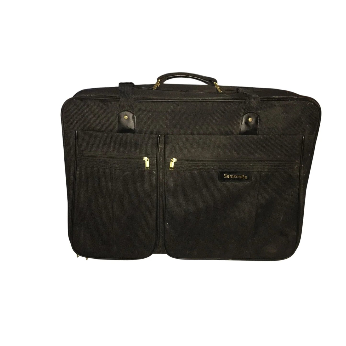 Large Black Samsonite Zippered Suitcase on Wheels - samsonite - Luggage & Bags - A+ Stuff