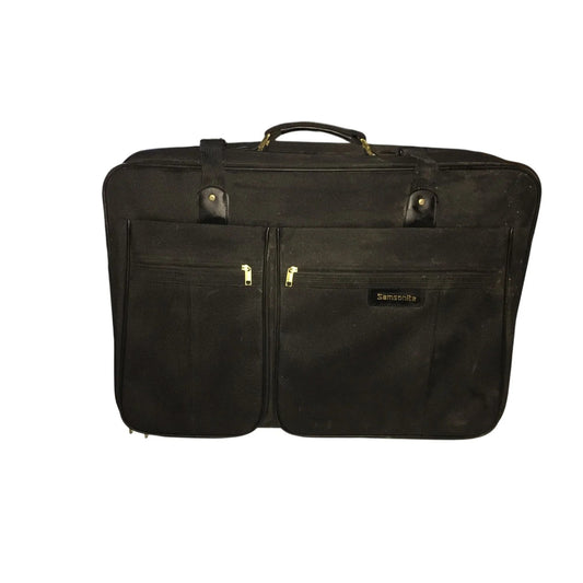 Large Black Samsonite Zippered Suitcase on Wheels - samsonite - Luggage & Bags - A+ Stuff