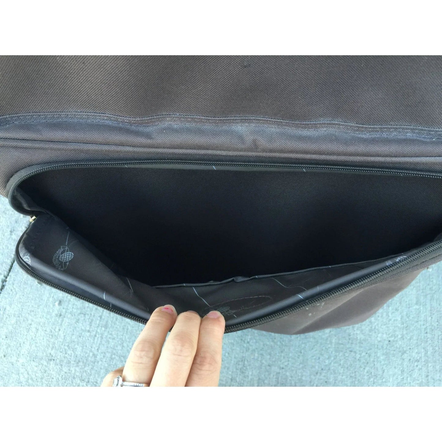 Large Brown Samsonite Zippered Suitcase on Wheels - samsonite - Luggage & Bags - A+ Stuff
