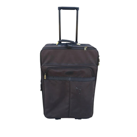 Large Brown Samsonite Zippered Suitcase on Wheels - samsonite - Luggage & Bags - A+ Stuff