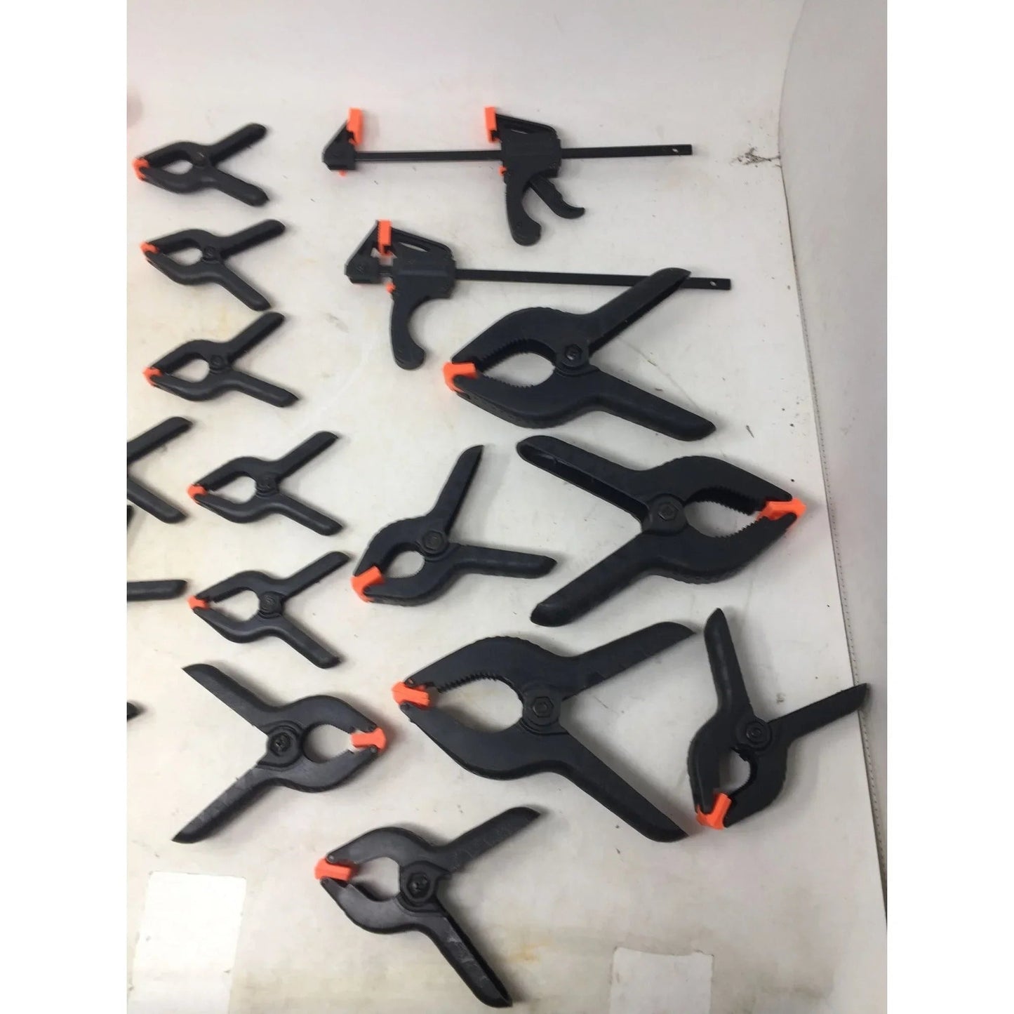 Large Bundle of 20 Black and Orange Woodworking/Glue Clamps - A+ Stuff - CLAMP - A+ Stuff