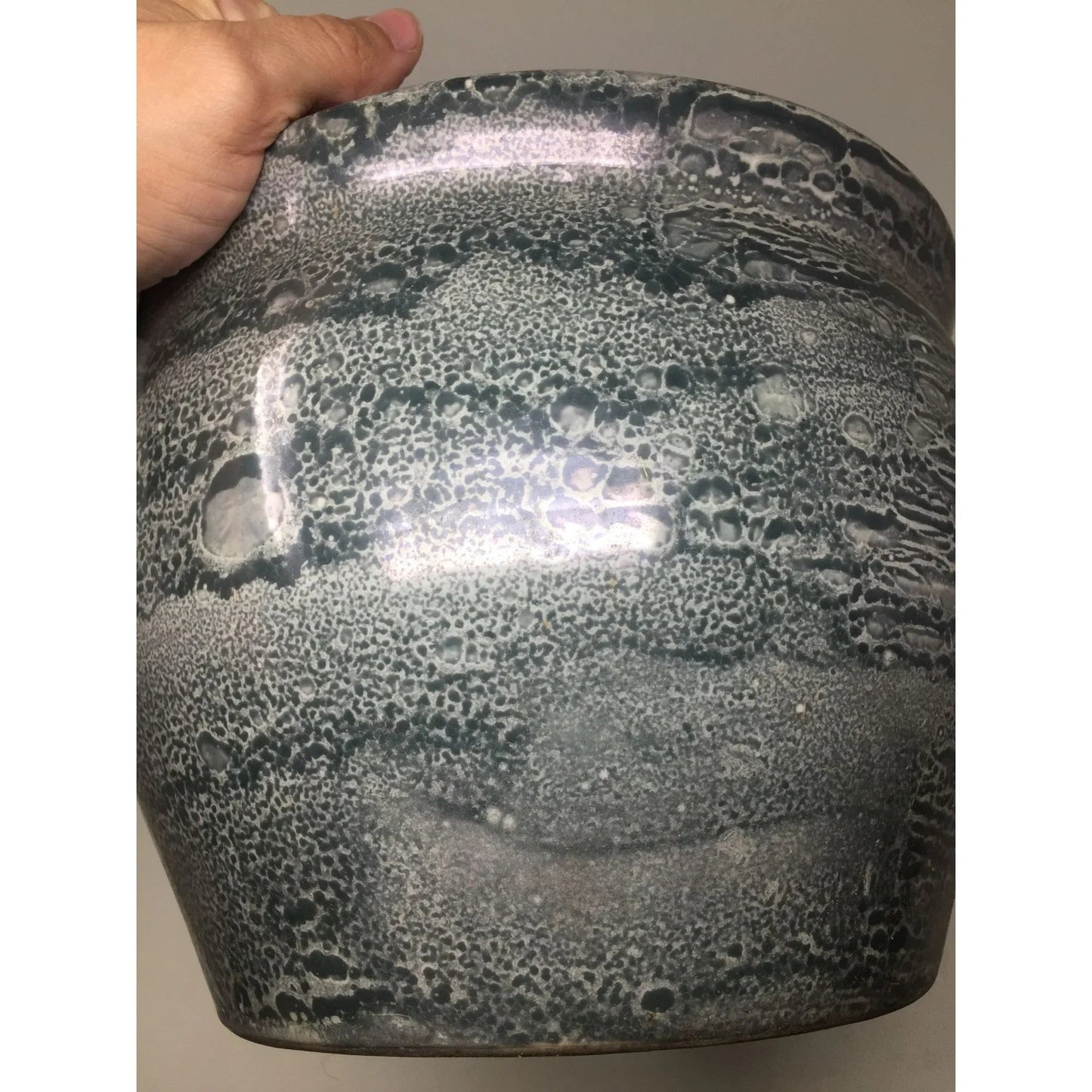 Large Ceramic Flower Pot/Planter with Snake Print Pattern - 7'' tall & 9.5'' wide - A+ Stuff - Vaes or Planter - A+ Stuff