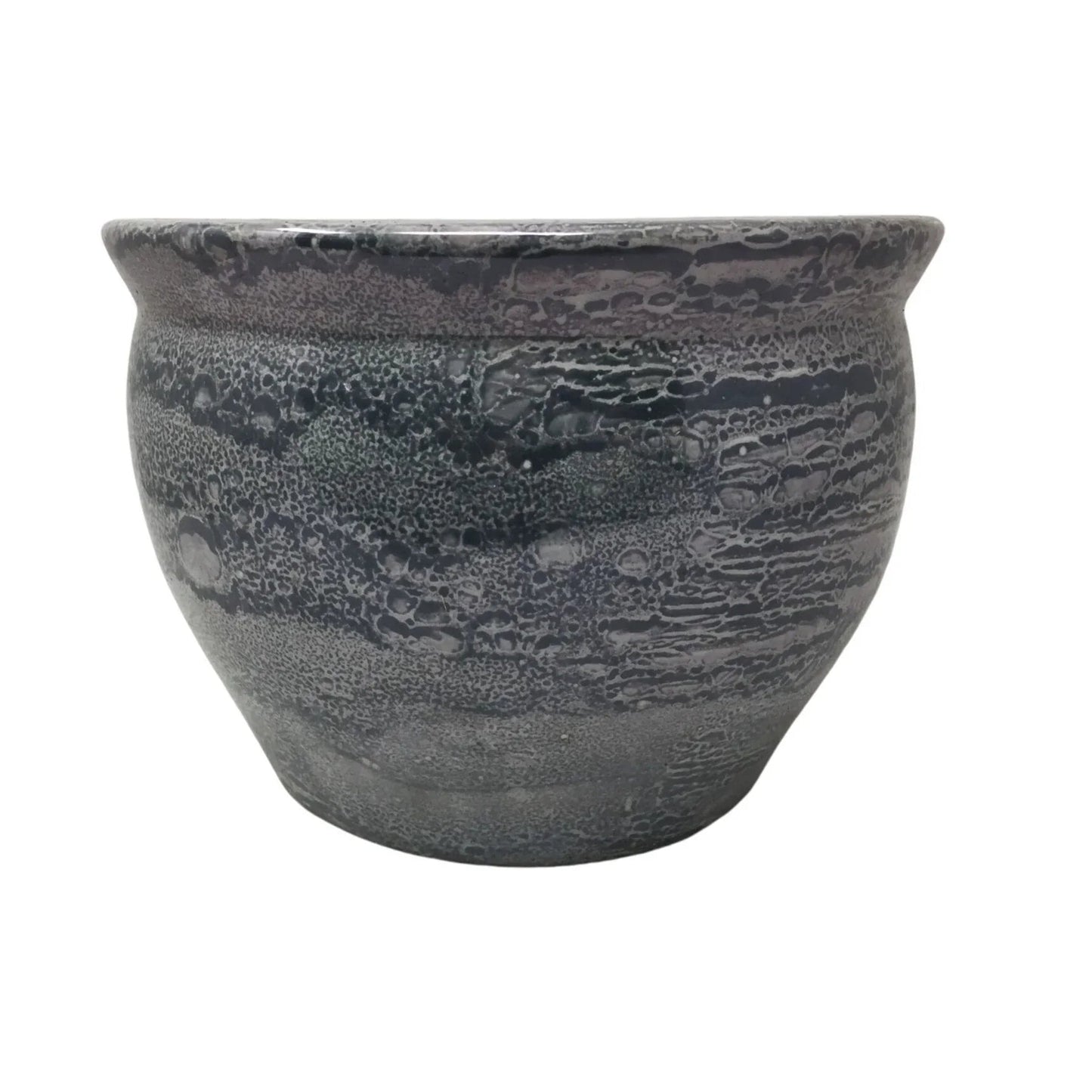 Large Ceramic Flower Pot/Planter with Snake Print Pattern - 7'' tall & 9.5'' wide - A+ Stuff - Vaes or Planter - A+ Stuff