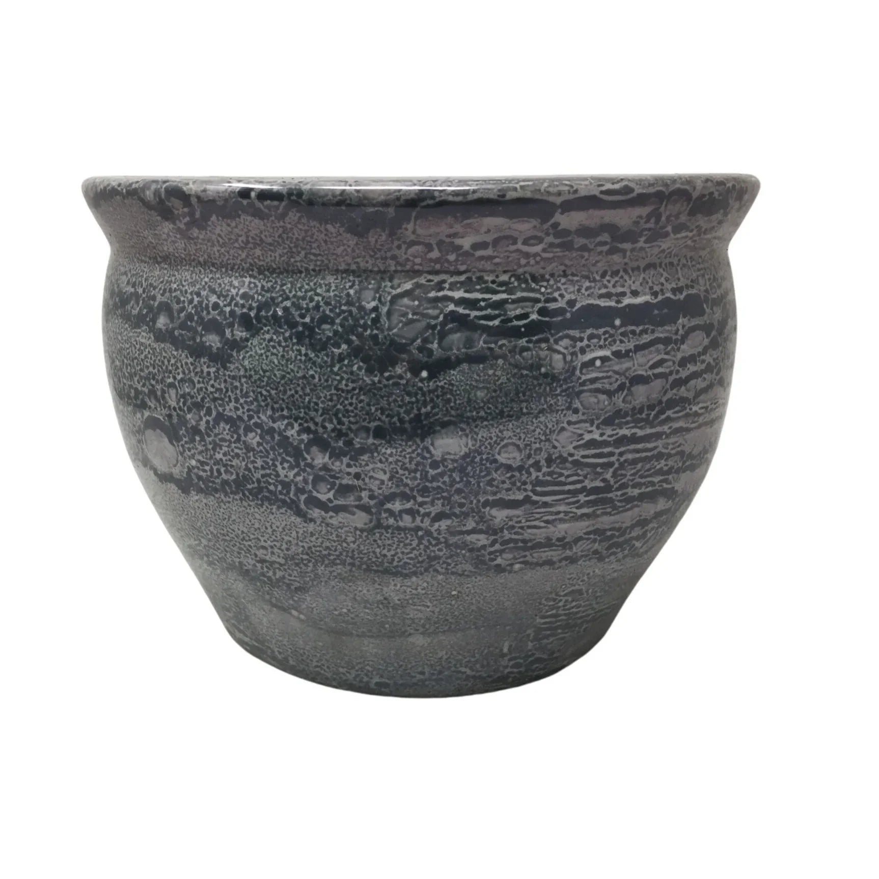 Large Ceramic Flower Pot/Planter with Snake Print Pattern - 7'' tall & 9.5'' wide - A+ Stuff - Vaes or Planter - A+ Stuff