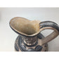 Large Hand Painted Vintage Mexican Folk Art Pottery Pitcher/Vase with Handle - A+ Stuff