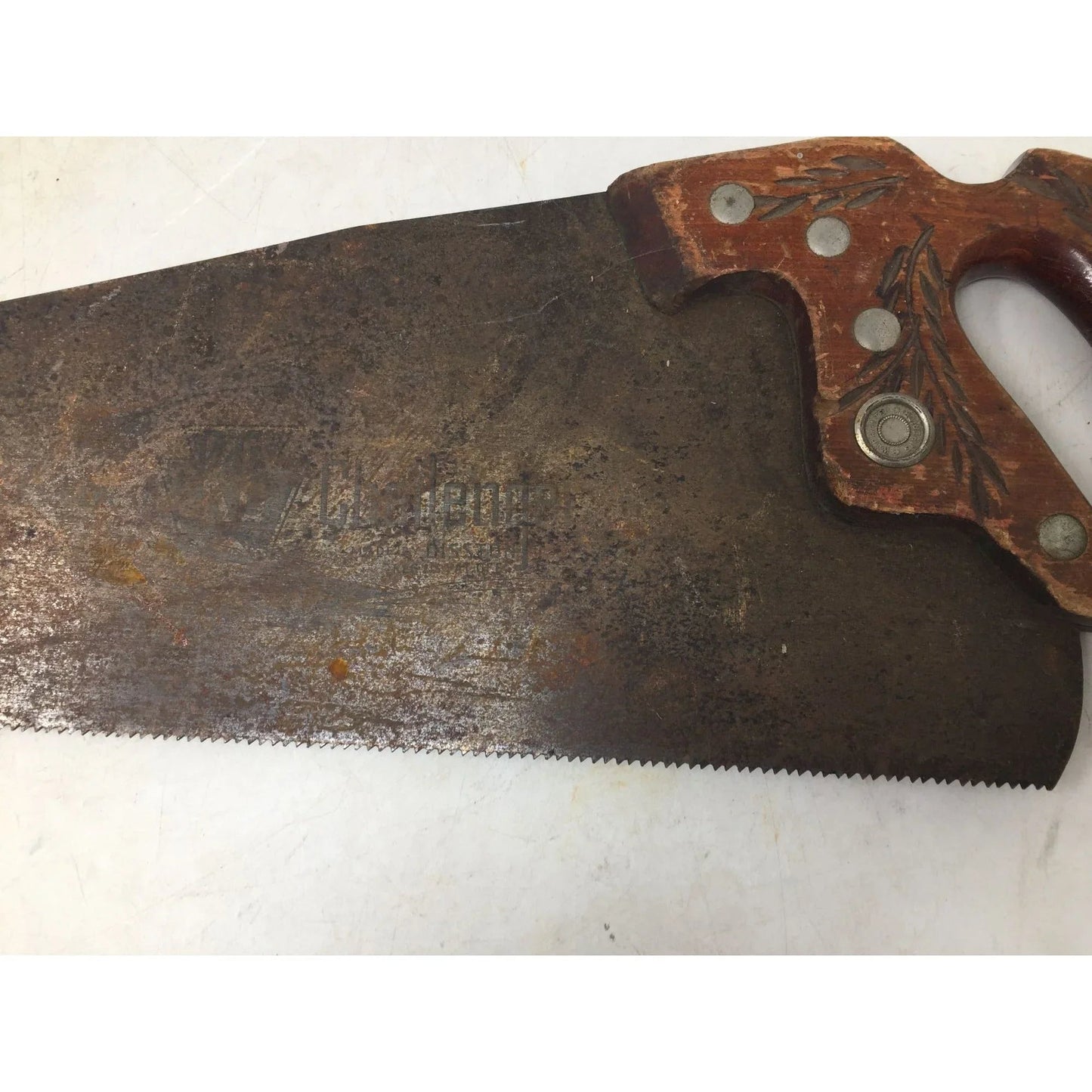 Large Vintage Hand Saw with Wooden Handle - A+ Stuff - Tools - A+ Stuff