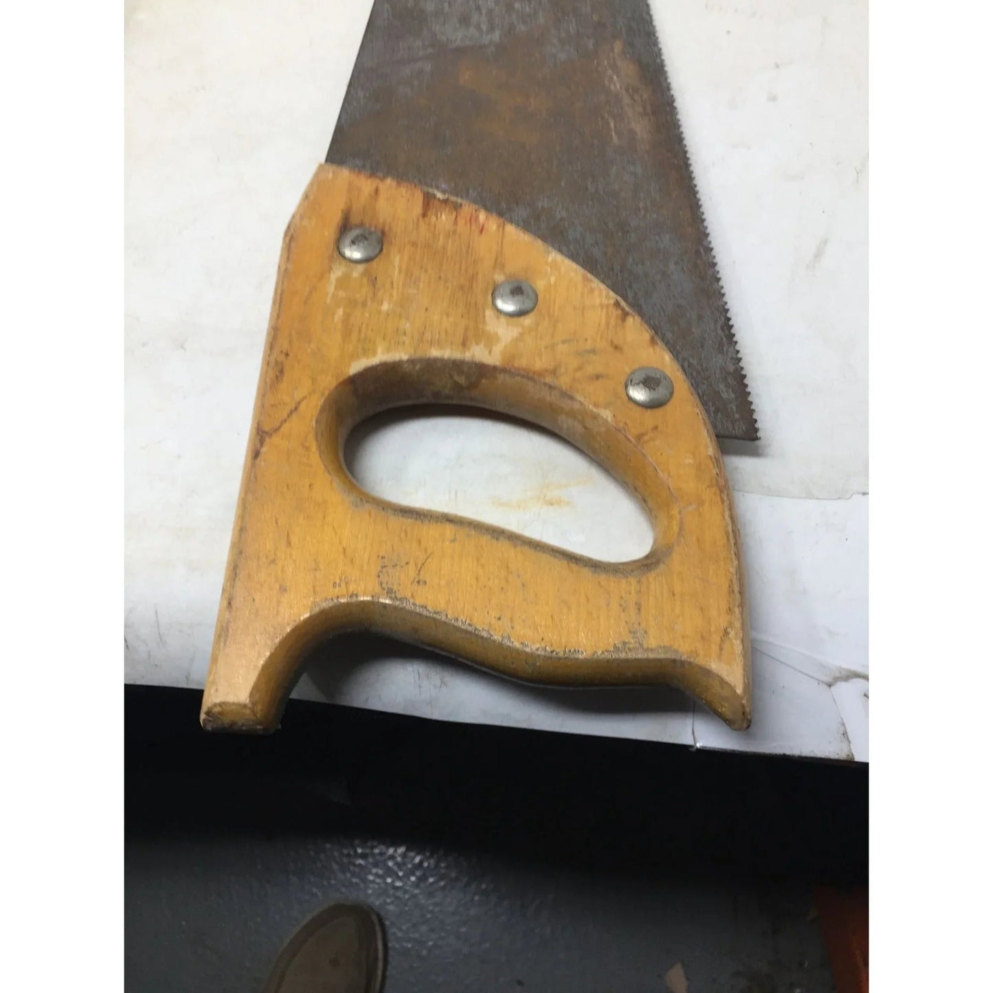 Large Vintage Hand Saw with Wooden Handle - A+ Stuff - Tools - A+ Stuff