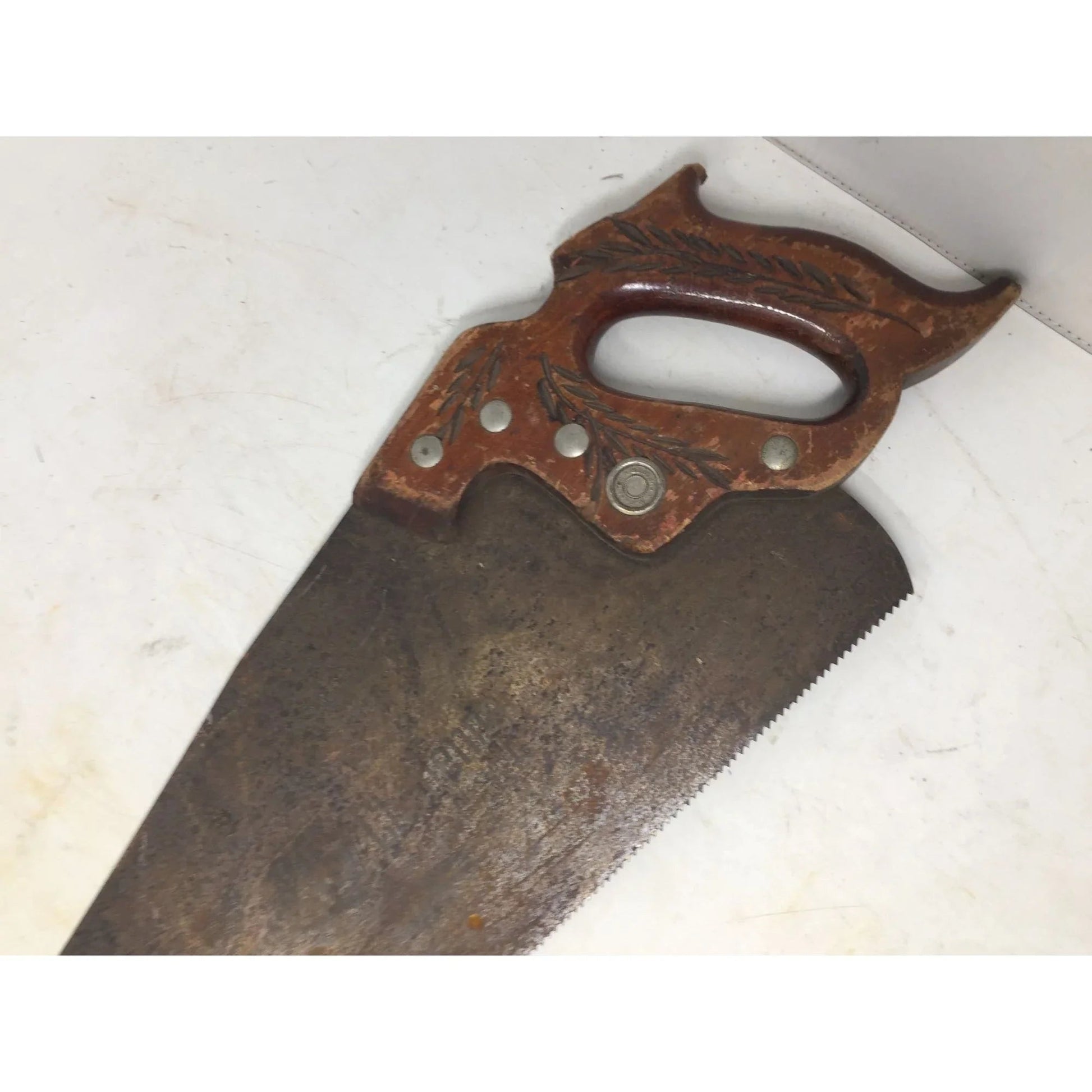Large Vintage Hand Saw with Wooden Handle - A+ Stuff - Tools - A+ Stuff