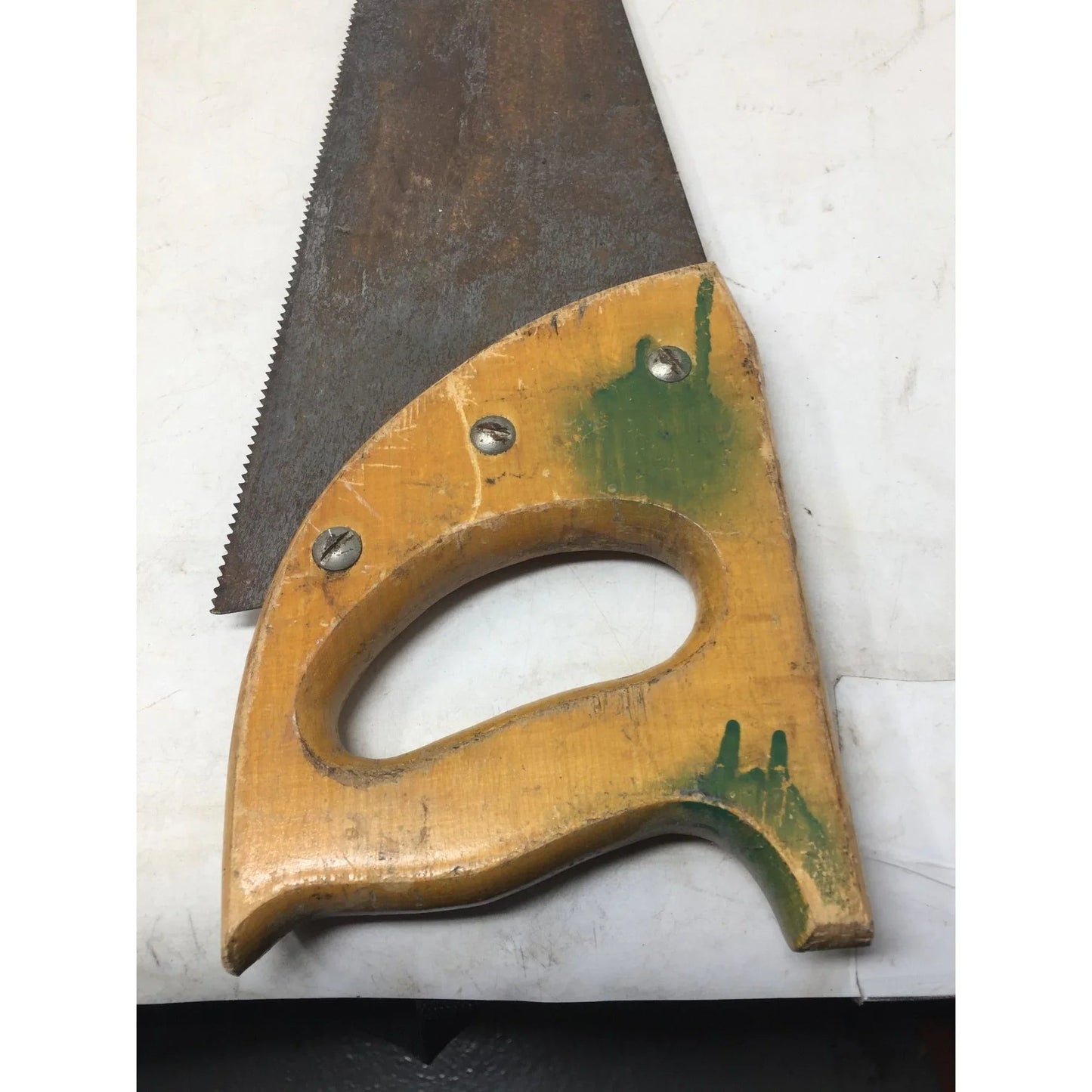 Large Vintage Hand Saw with Wooden Handle - A+ Stuff - Tools - A+ Stuff
