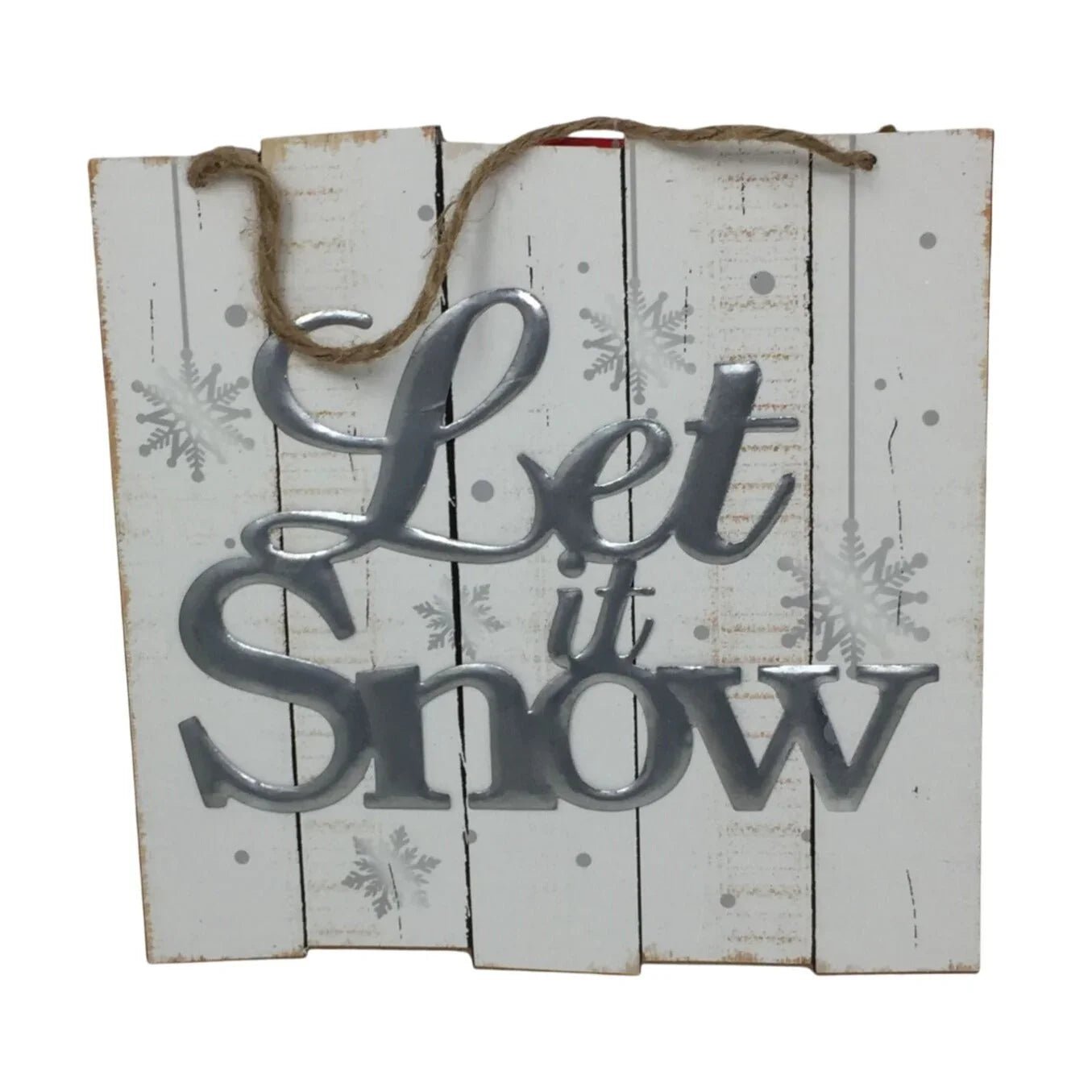 ''Let it Snow'' Wooden Christmas Holiday Decoration - A+ Stuff - Seasonal & Holiday Decorations - A+ Stuff
