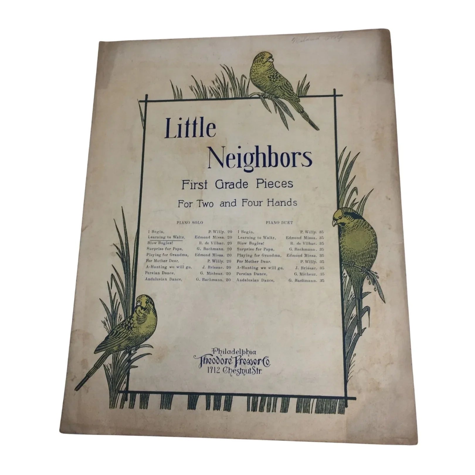 Little Neighbors First Grade Pieces For Two and Four Hands - A+ Stuff - SHEET MUSIC - A+ Stuff