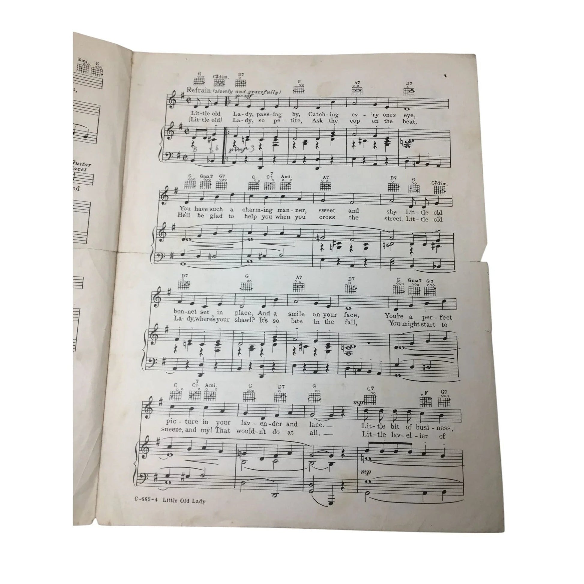 ''LITTLE OLD LADY'' by Hoagy Carmichael and Stanley Adams - A+ Stuff - SHEET MUSIC - A+ Stuff