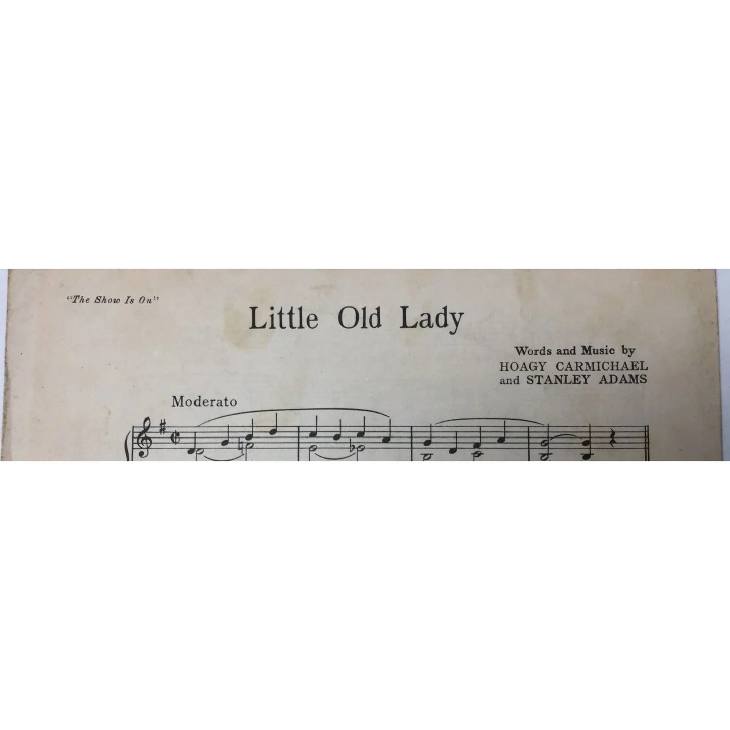''LITTLE OLD LADY'' by Hoagy Carmichael and Stanley Adams - A+ Stuff - SHEET MUSIC - A+ Stuff