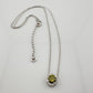 Beautiful Green Peridot & White Topaz Round Halo Necklace and Earrings Set