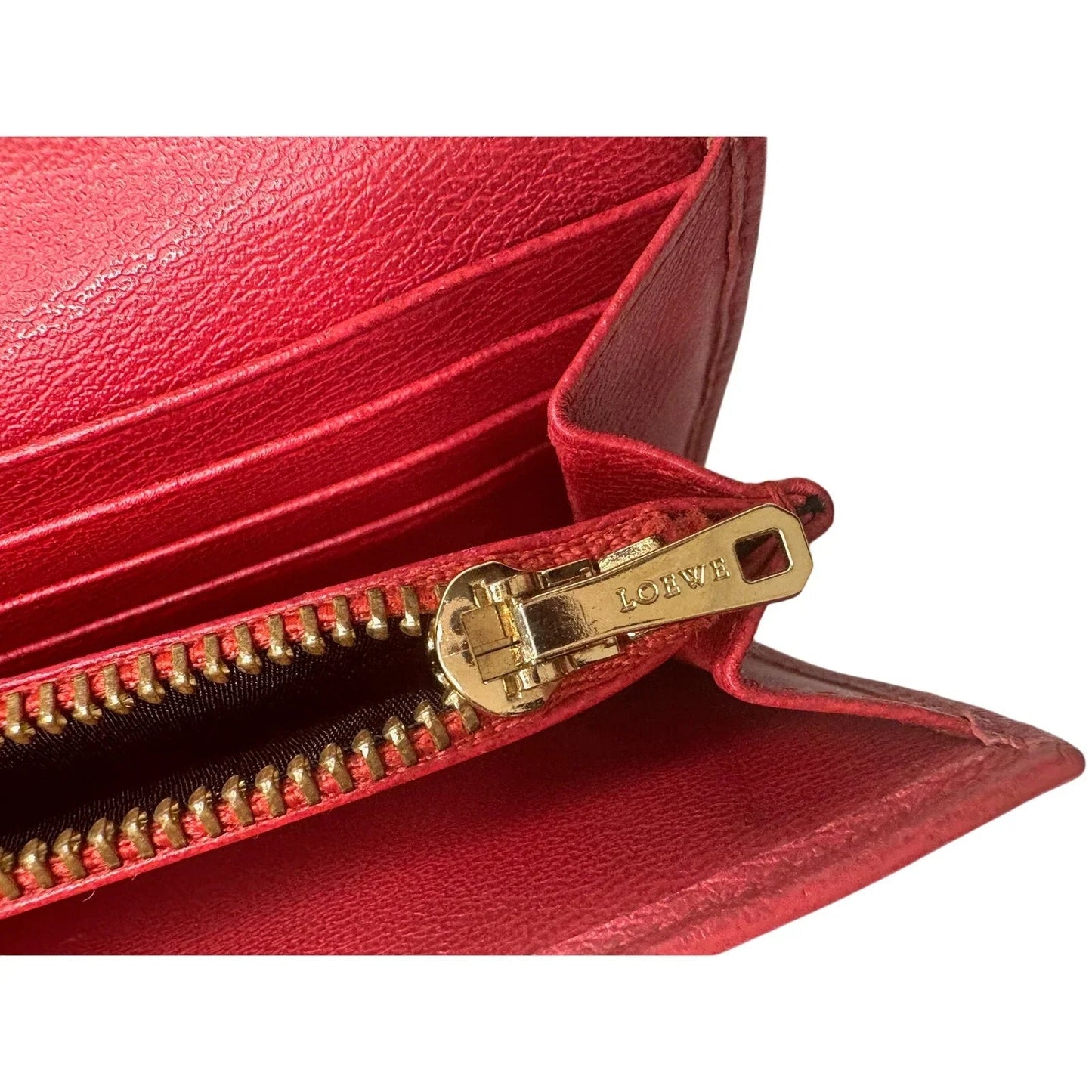 Loewe Anagram Flap Leather Continental Long Wallet - Red - Loewe - Long Wallet - A+ Stuff