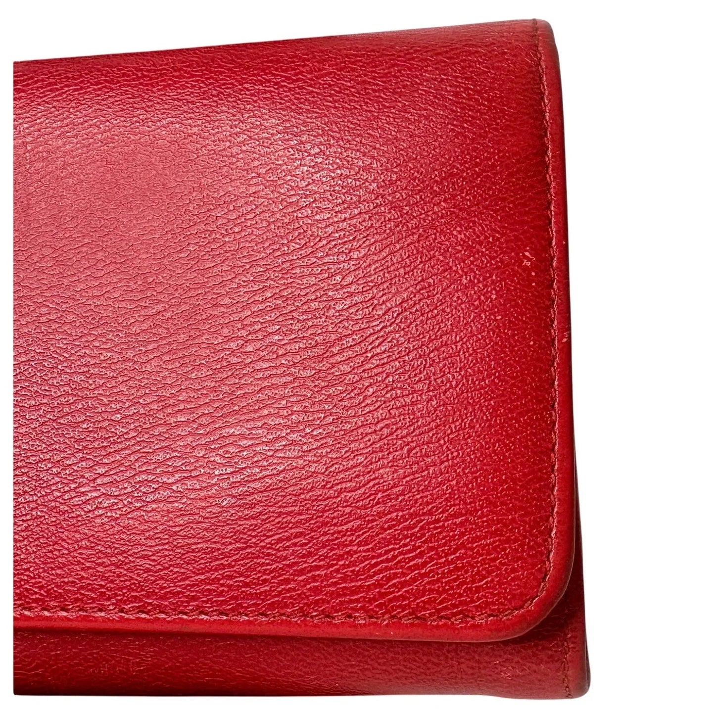 Loewe Anagram Flap Leather Continental Long Wallet - Red - Loewe - Long Wallet - A+ Stuff