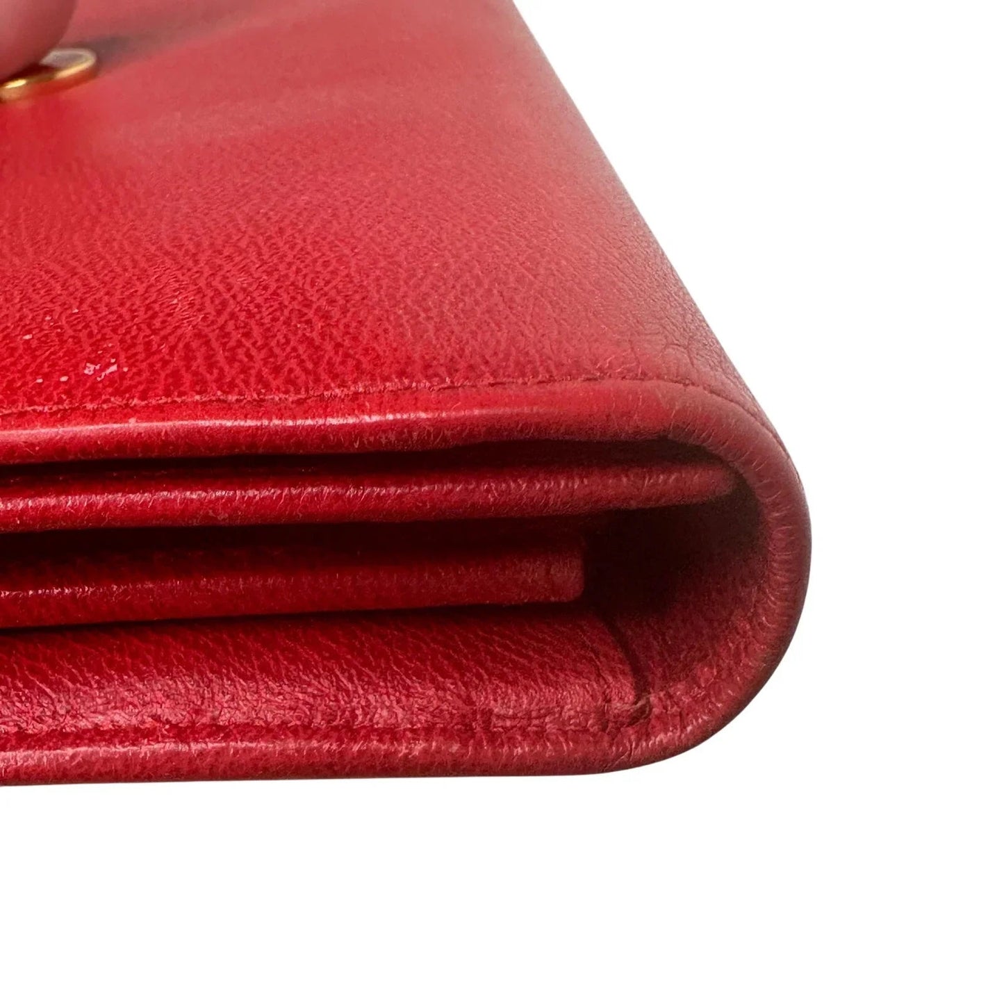Loewe Anagram Flap Leather Continental Long Wallet - Red - Loewe - Long Wallet - A+ Stuff