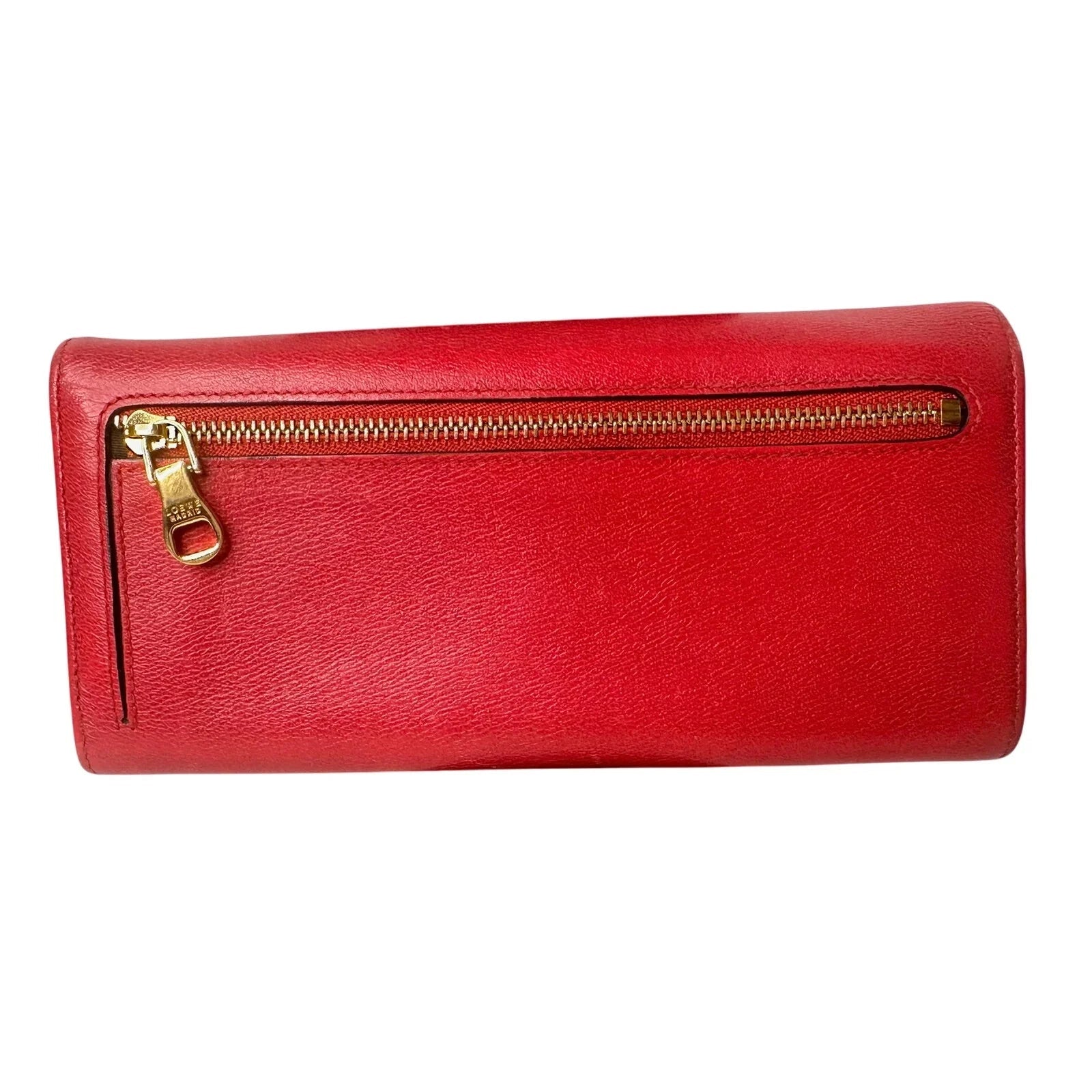 Loewe Anagram Flap Leather Continental Long Wallet - Red - Loewe - Long Wallet - A+ Stuff