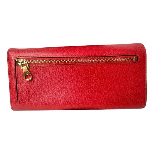 Loewe Anagram Flap Leather Continental Long Wallet - Red - Loewe - Long Wallet - A+ Stuff