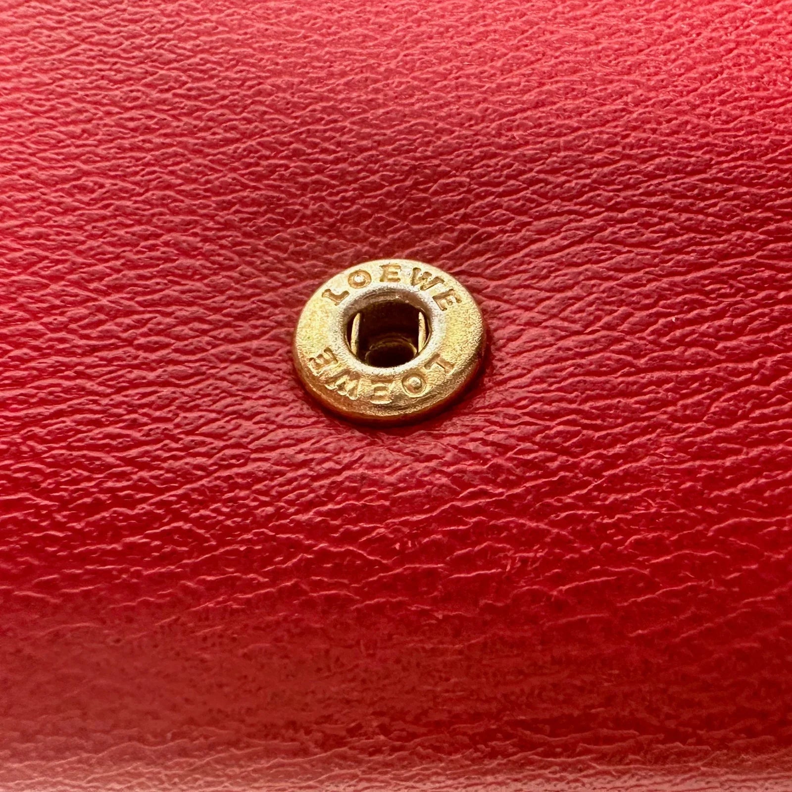 Loewe Anagram Flap Leather Continental Long Wallet - Red - Loewe - Long Wallet - A+ Stuff