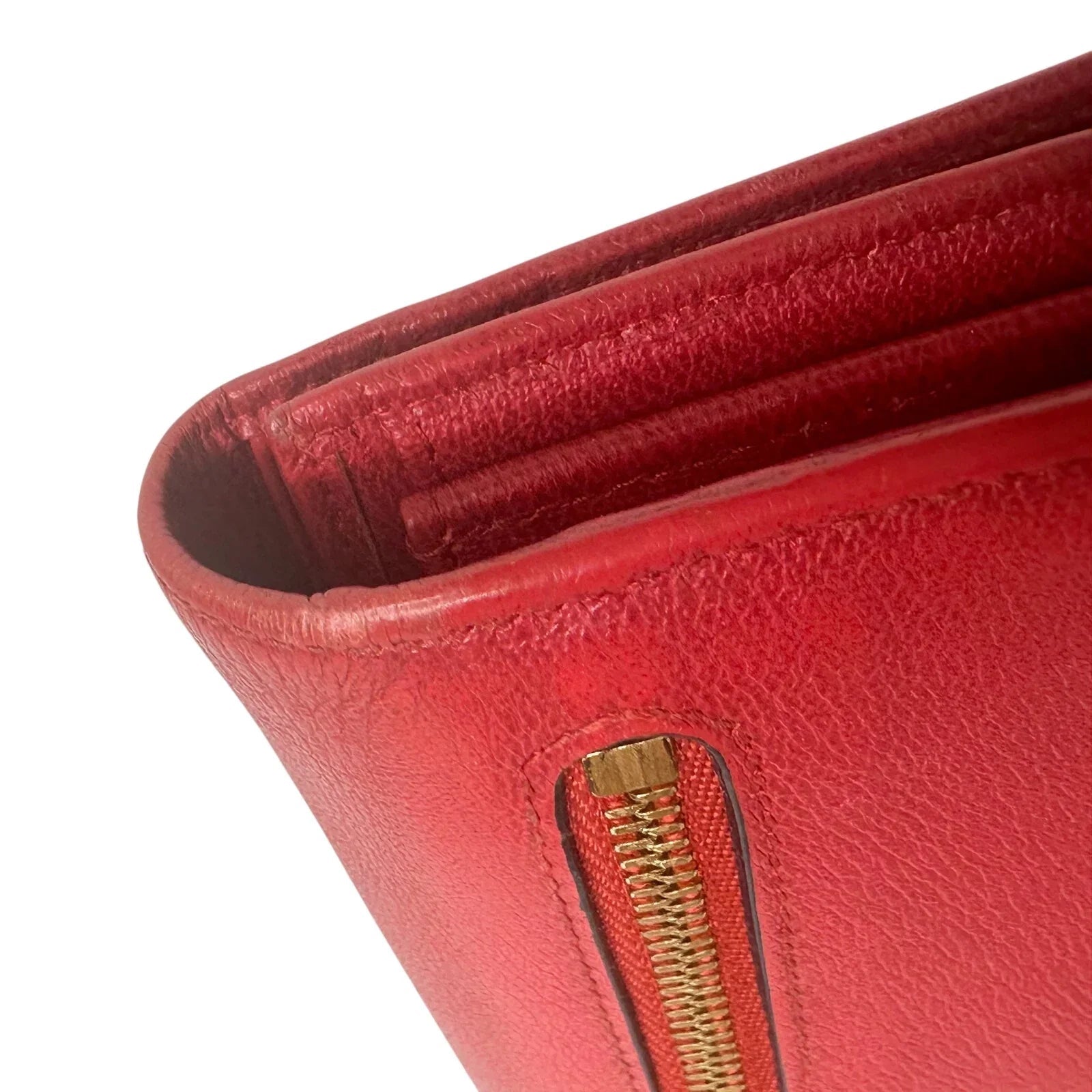 Loewe Anagram Flap Leather Continental Long Wallet - Red - Loewe - Long Wallet - A+ Stuff