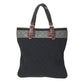LOEWE - Leather - Trimmed Anagram Canvas Tote Black & Gray - Loewe - tote bag - A+ Stuff