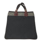 LOEWE - Leather - Trimmed Anagram Canvas Tote Black & Gray - Loewe - tote bag - A+ Stuff